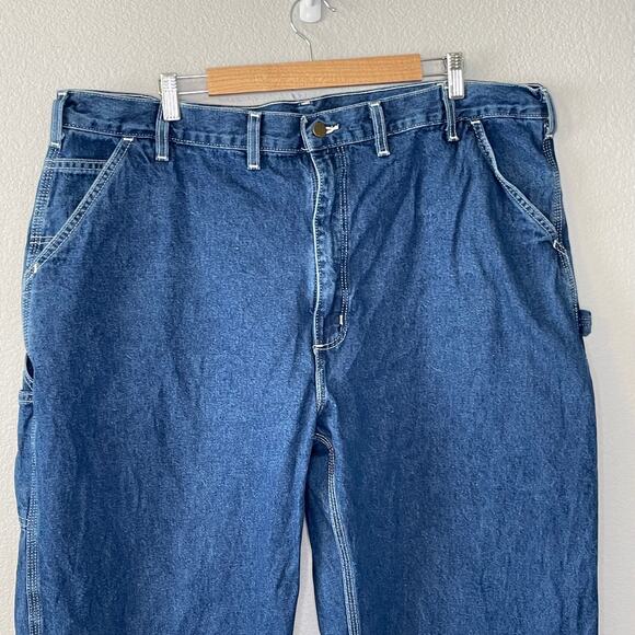 Carhartt Dungaree Fit Blue Jeans Denim Pants size 44x30 - Picture 3 of 8